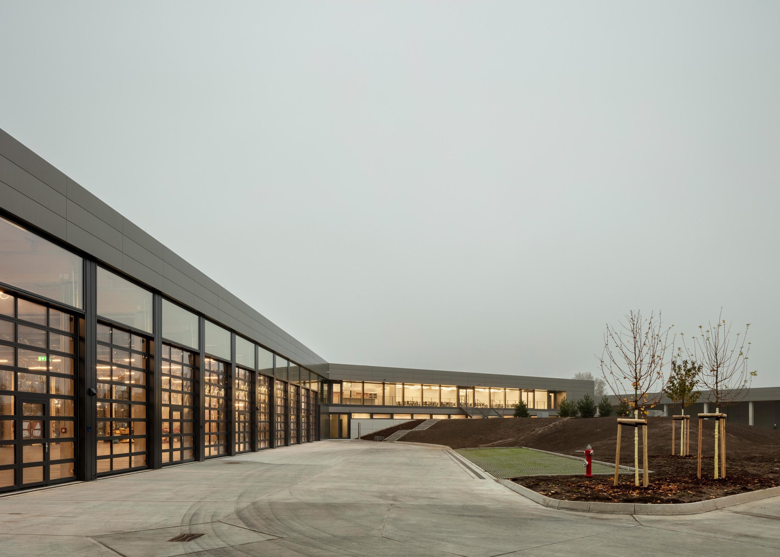 Betrieb um die grüne Mitte